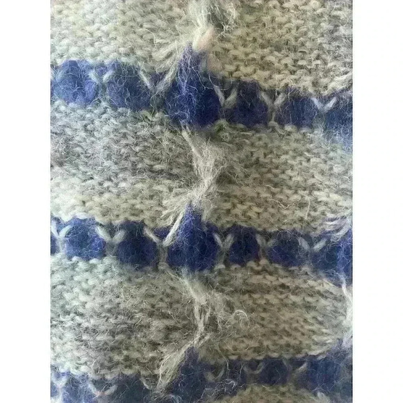 Vintage Marlina di Firenze Sweater Italy Italian Cropped Blue White Size M/L - Picture 5 of 5